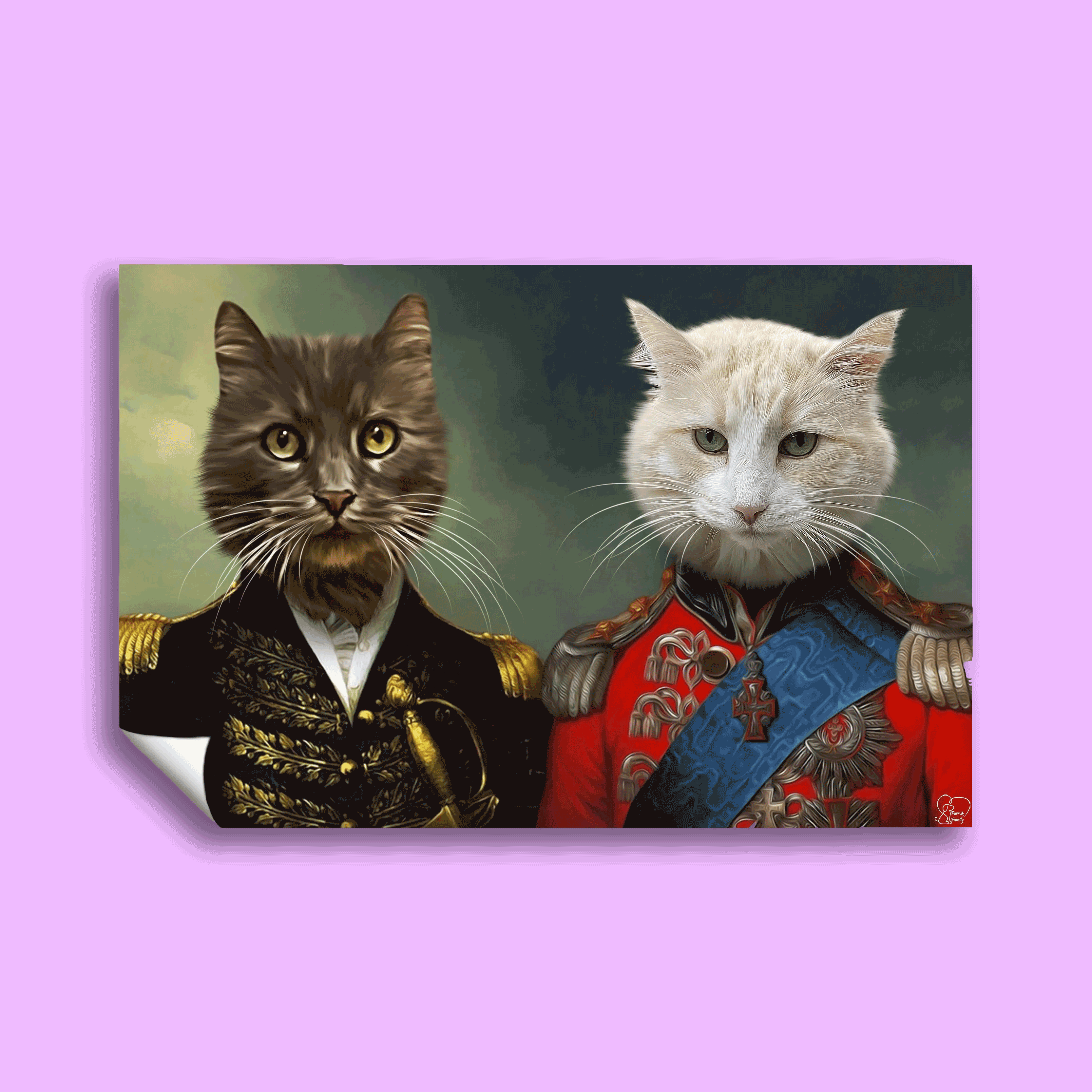 Purr-fect Generals - Custom Pet Portrait